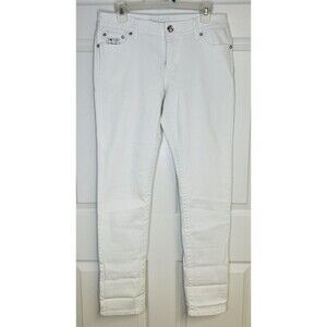 Rue 21 White Jeans Bejeweled Pockets Juniors Size 11/12